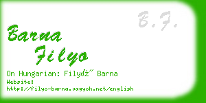 barna filyo business card